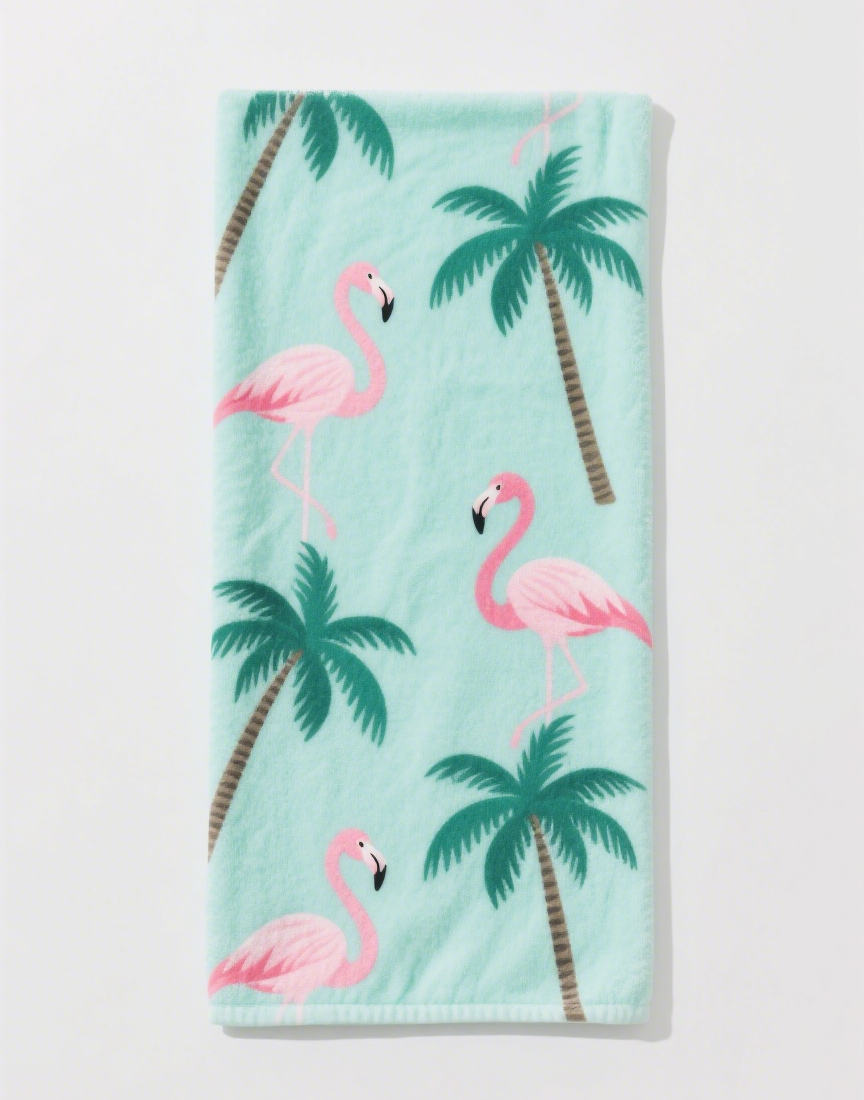 Flamingo beach towel
